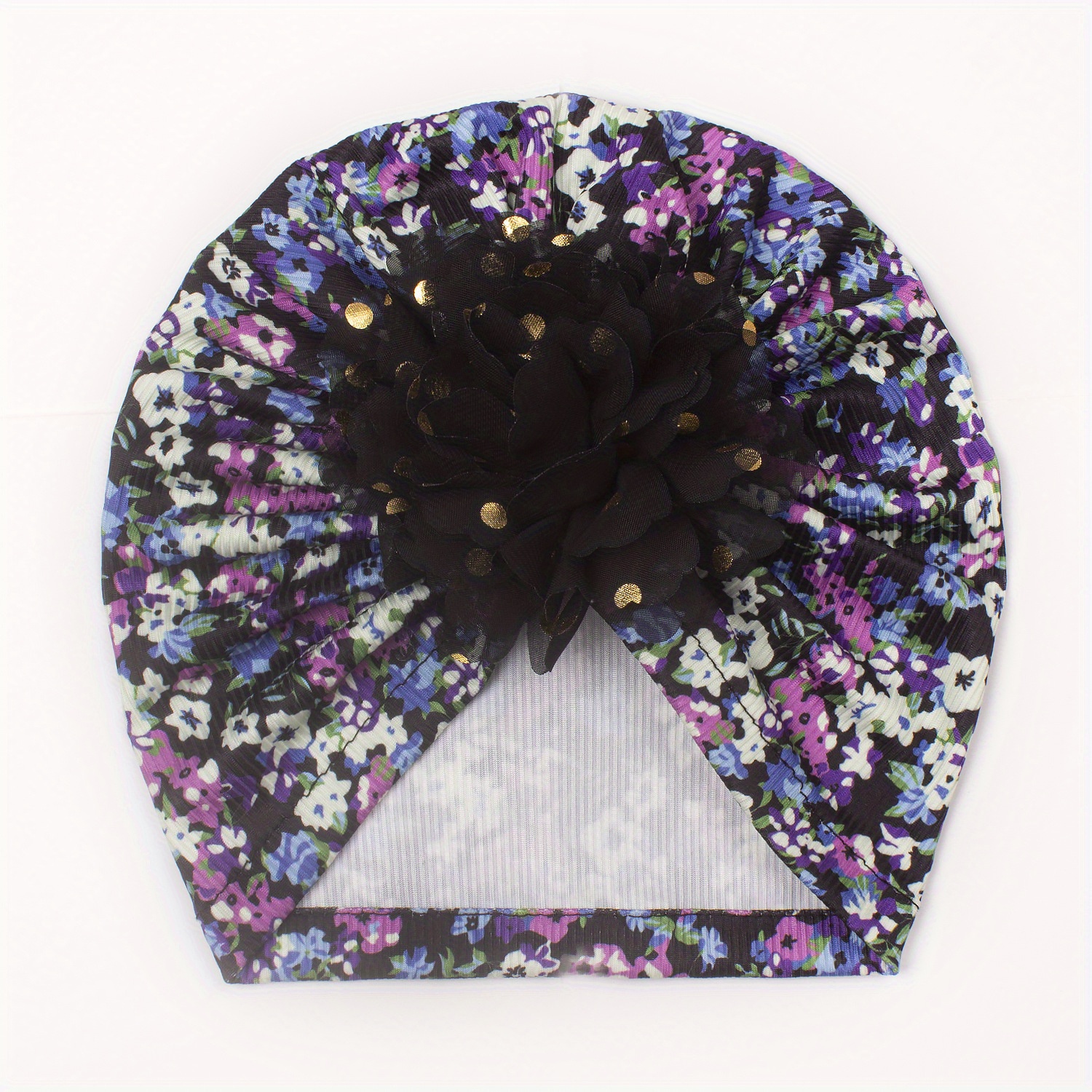 Floral Chiffon Flower Baby Hat Beanie Knotted Turban Hat