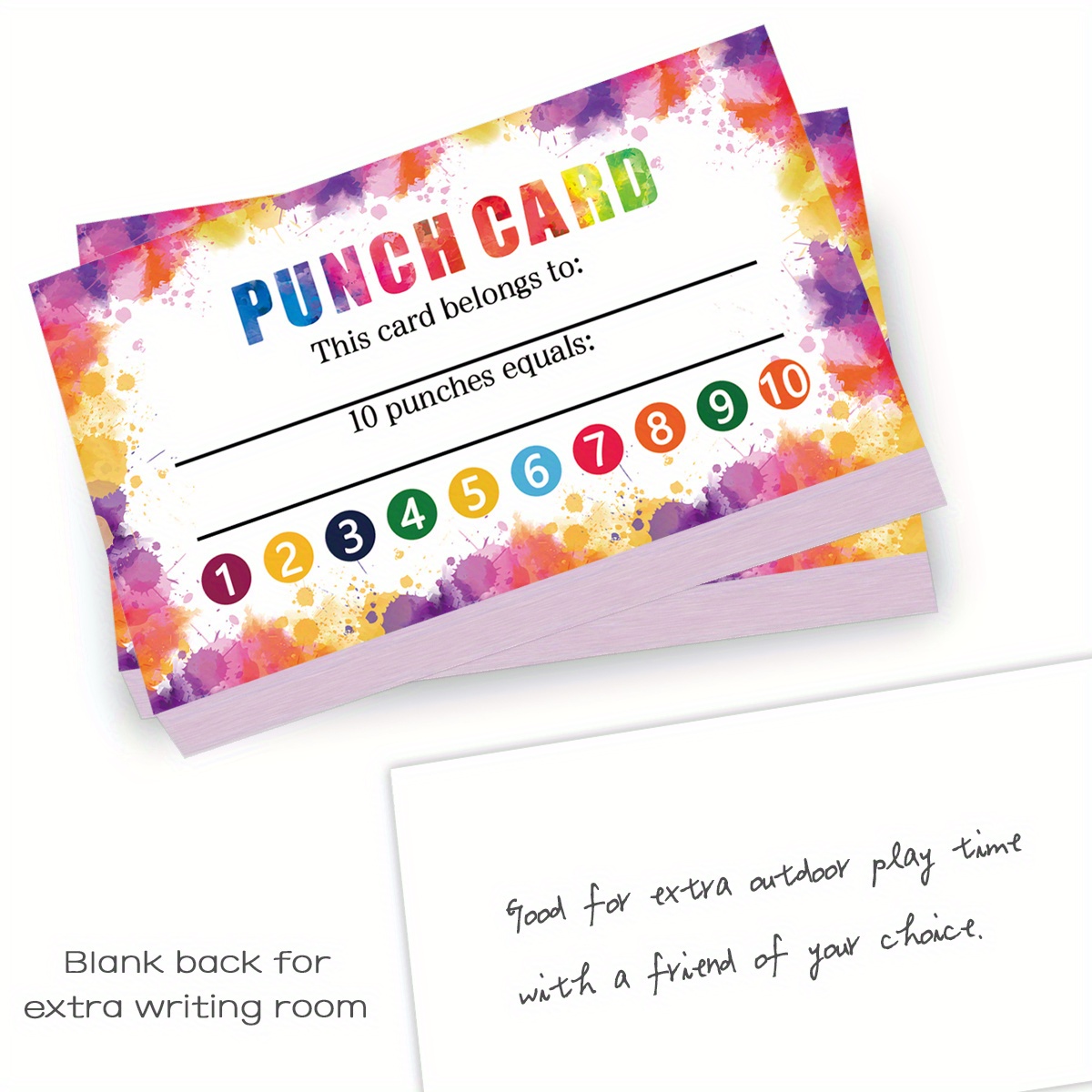 50/100pcs Punch Cards, My Reward Cards For Classroom Student, Home Behavior  Incentive For Children, Loyalty Cards For Business Flower Punch Cards