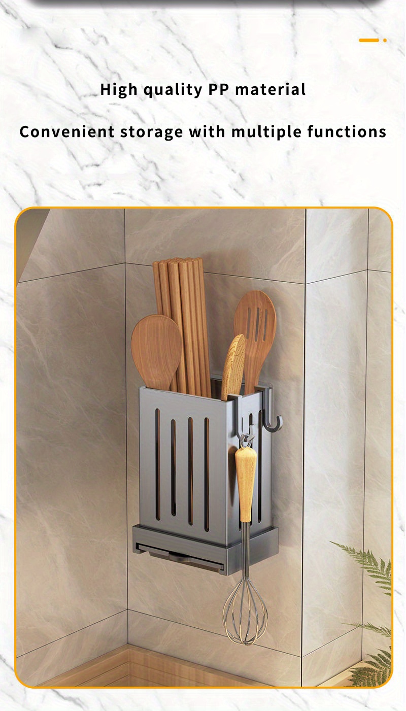 Kitchen Utensil Holder, Chopsticks Cage, Wallmounted Kitchen Utensil