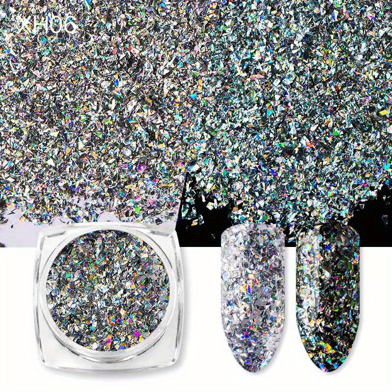 Born Pretty Nail Confetti Powder Chameleon Flakes Paillette Chrome Nail  Powder Irregular Nail Art Glitter Sequins Flakes 5 Jars