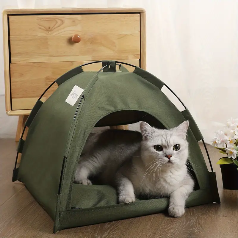 pet cat tent bed cave for cat small dog portable kitten nest sleeping beds indoor outdoor puppy house details 1