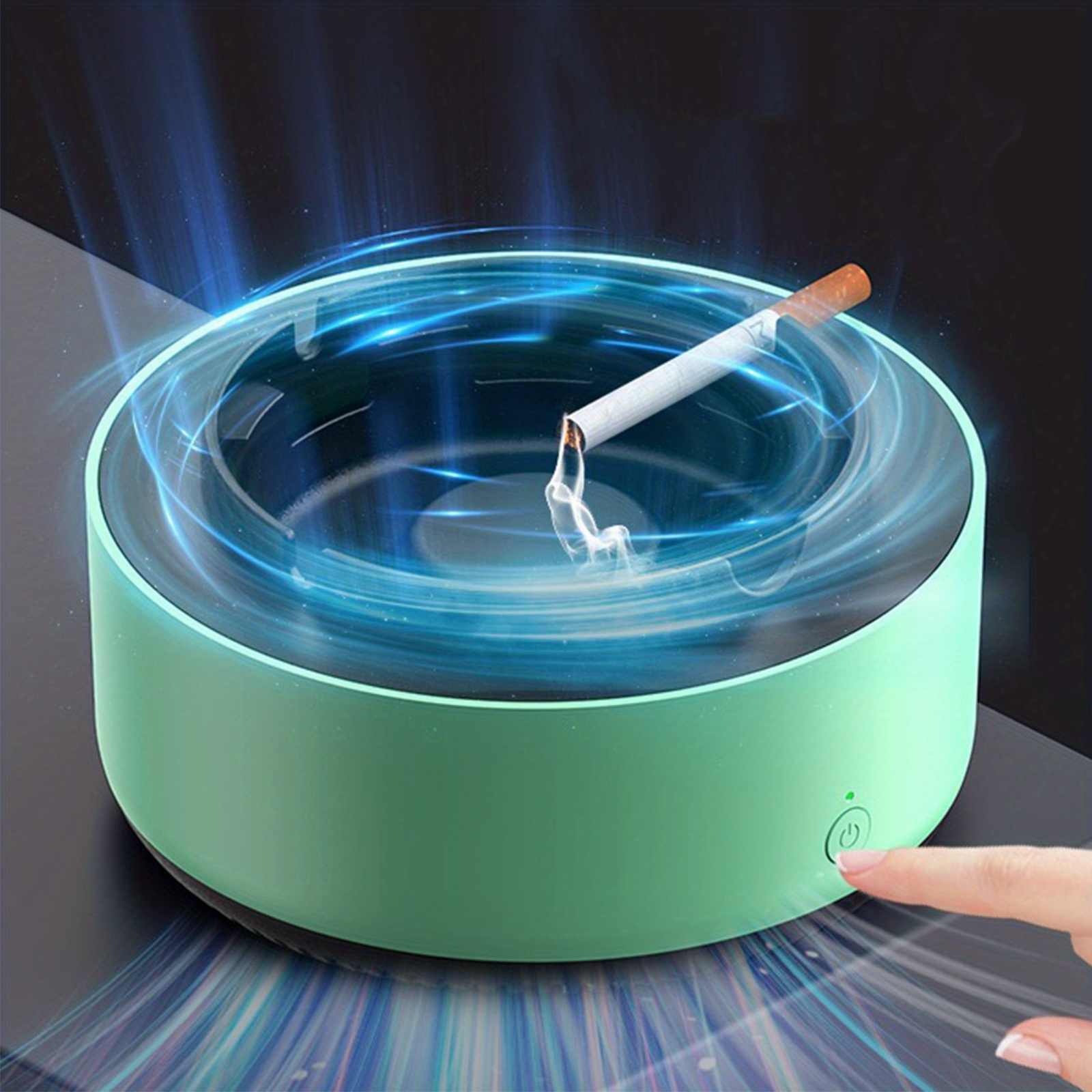 1pc smart cigarette ashtray   remove   smoke and tobacco odor instantly batteries not included   details 2