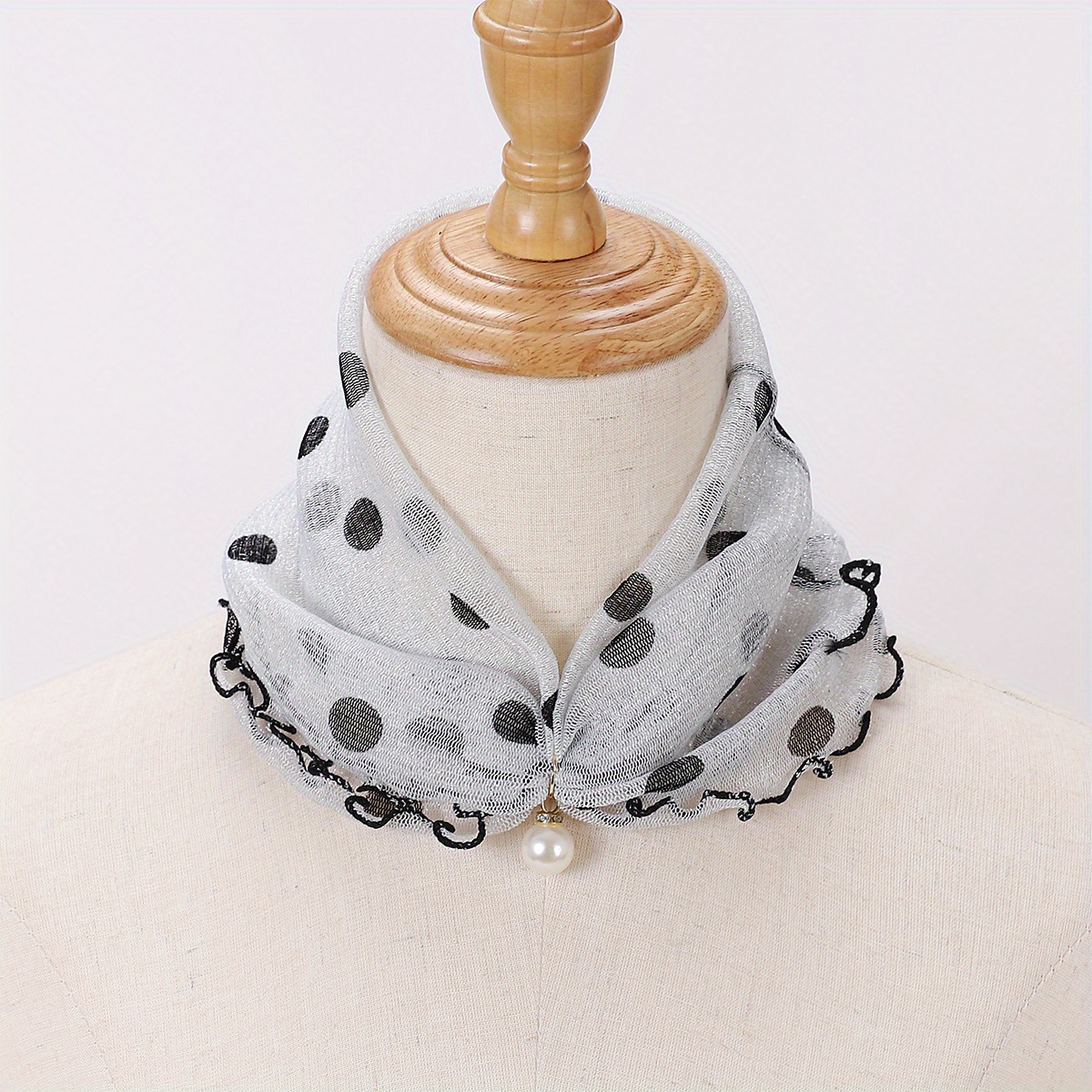 Stylish Polka Dot Print Neck Gaiter Elegant Thin Breathable - Temu