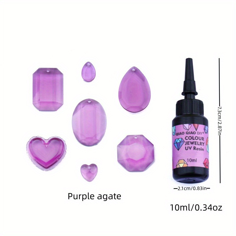 Purple UV Resin, Hard UV Curing Resin, Ultraviolet Cured Resin, Kaw, MiniatureSweet, Kawaii Resin Crafts, Decoden Cabochons Supplies