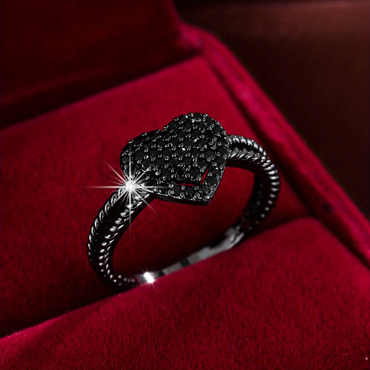 Jolie bague pour femmes, cristal noir, chat, imitation perle, Zircon,  ensemble d'anneaux à ongles pour femmes, anneau d'articulation  redimensionnable