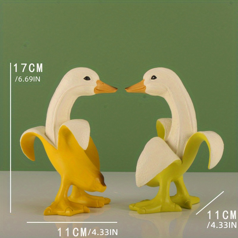 Banana Duck Garden Decoration Sculptures Yard Garden Decor Temu