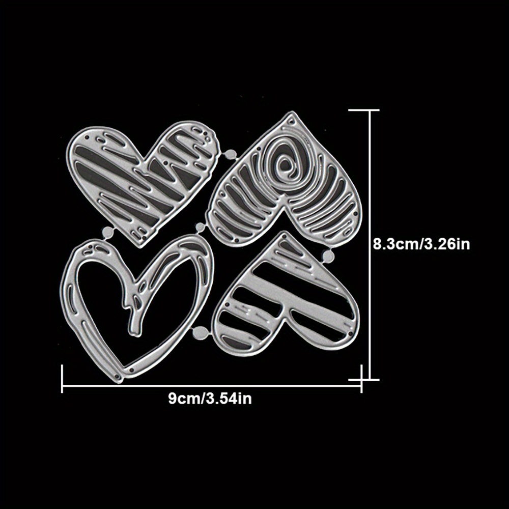 Image of 3d Layered Love Valentine's Day Metal Cutting Dies Diy Scrapbooking Album Greeting Cards Home Decoration Holiday Handle Hand Made