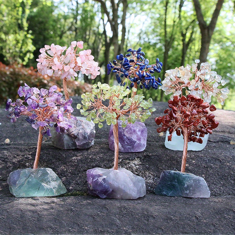 150 Pcs Pink Gems Plants Decor Home Decoration Shiny Crystal Stone