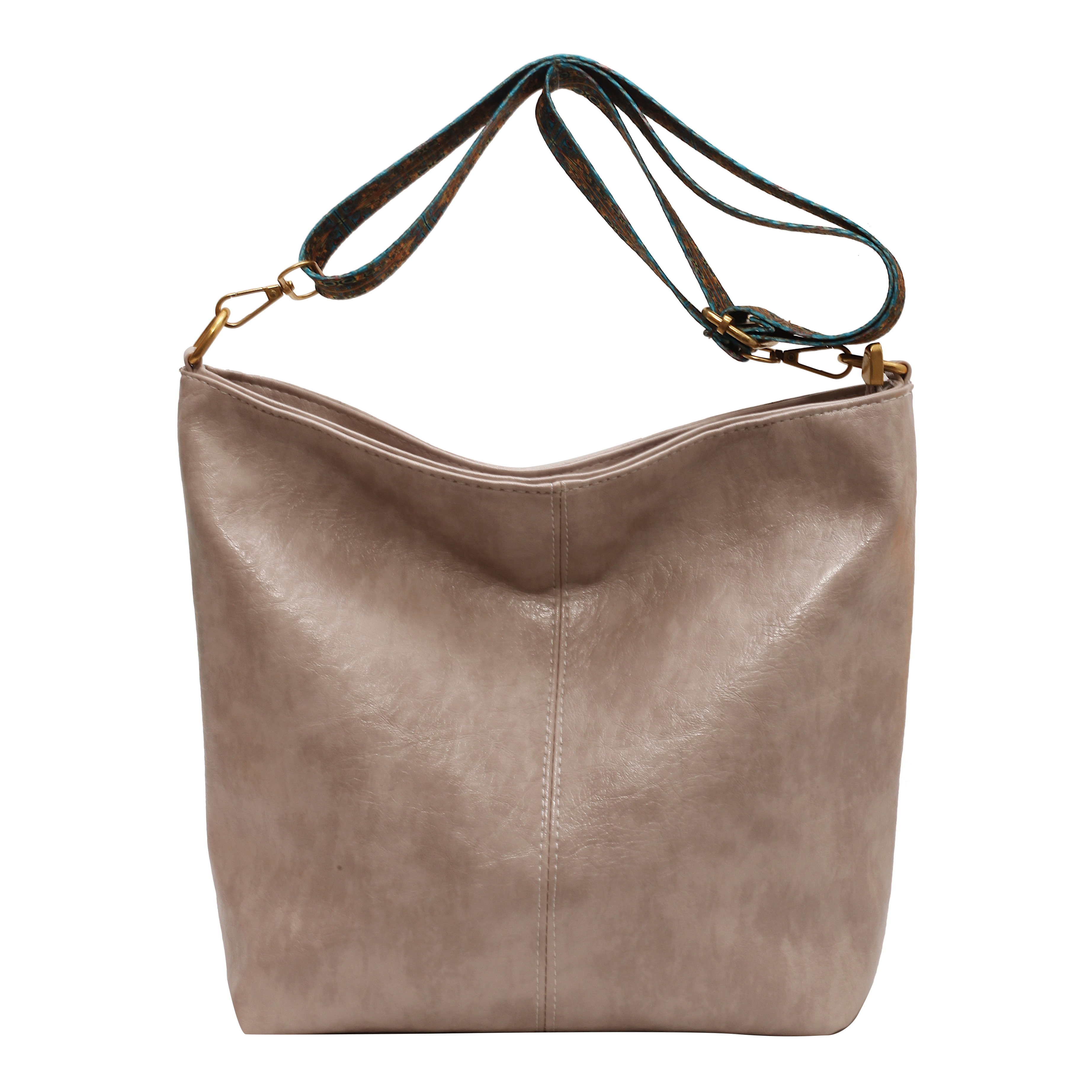 Trendy Large-capacity Tote Shoulder Bag, Solid Color Faux Leather