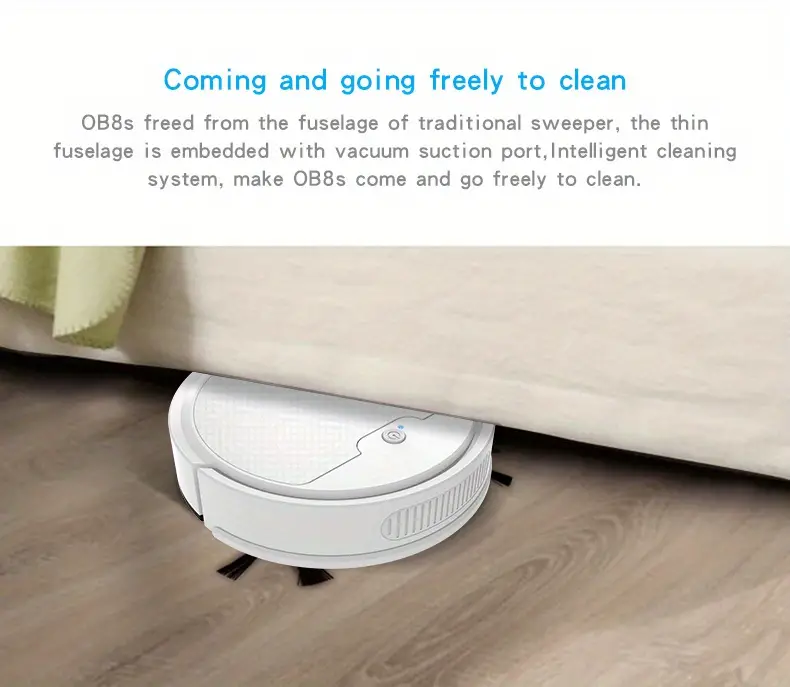 black intelligent sweeping robot ob8s mobile phone remote control sweeping robot intelligent garbage processor portable sweeper large capacity large suction usb charging sweeping and mopping one details 13