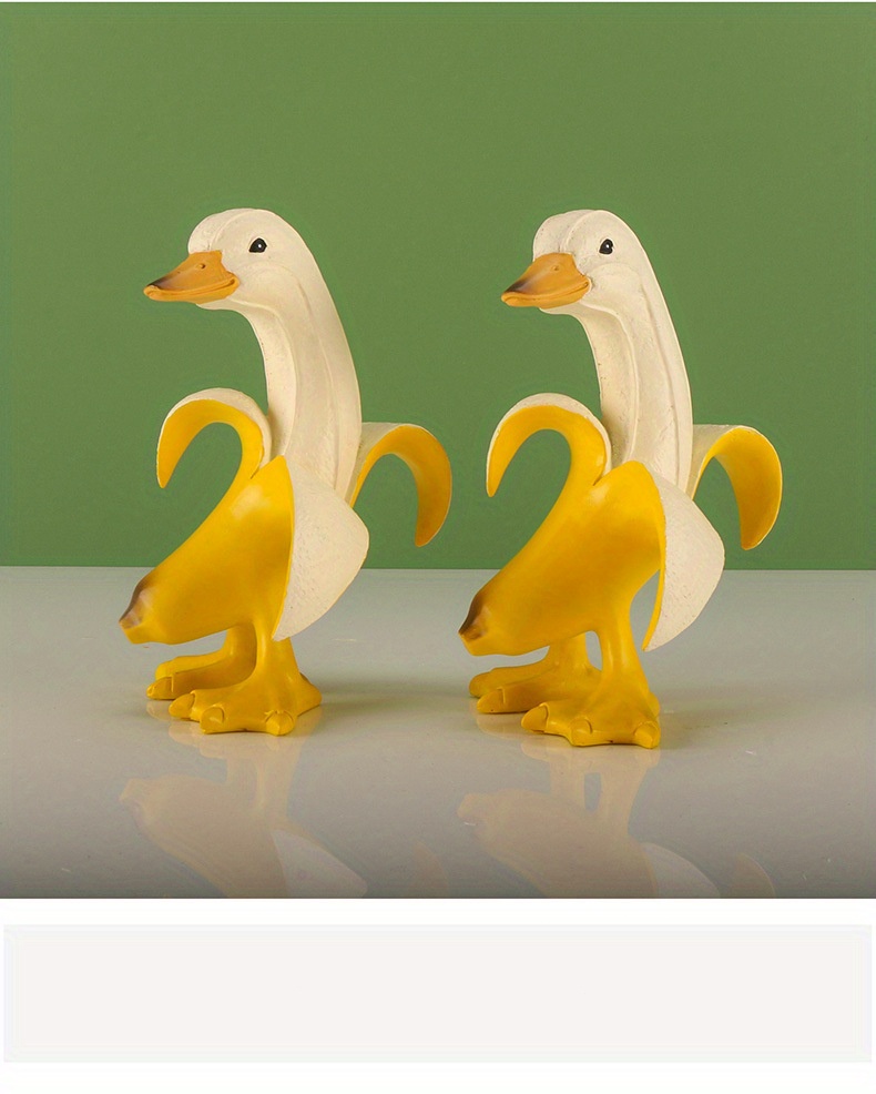Banana Duck Garden Decoration Sculptures Yard Garden Decor Temu