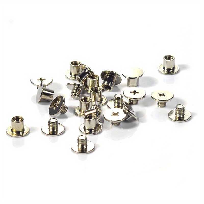 10 Sets Of 4-16mm M4 Universal Screws For Diy Leather Bags, Shoes, Watches, And Cross Screws Binding Accessories Set