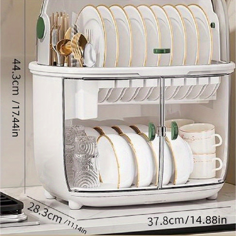 1pc Pull-out Kitchen Bowl Dish Storage Rack Built-in Bowls Dishes