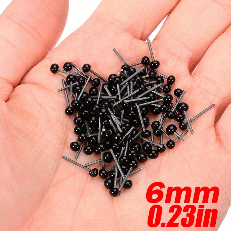 Mini Black Plastic Eyes For Sewing Small Ball Craft Eyes For