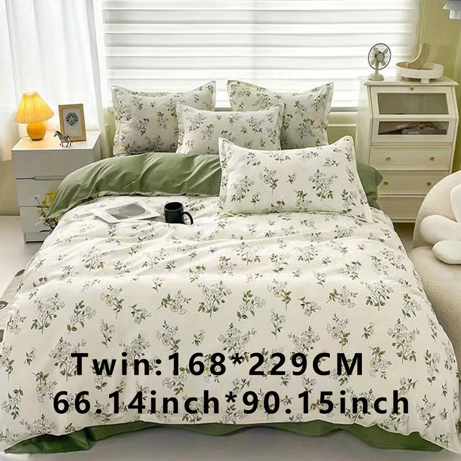 3pcs Plant Pattern Duvet Cover Set Bedding Set Soft Comfortable Duvet ...