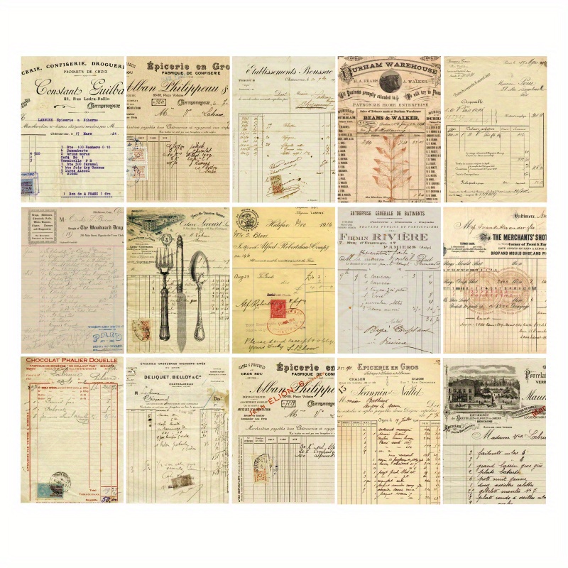 30Sheets Vintage Inspiration Scrabooking Papers for DIY Decorating