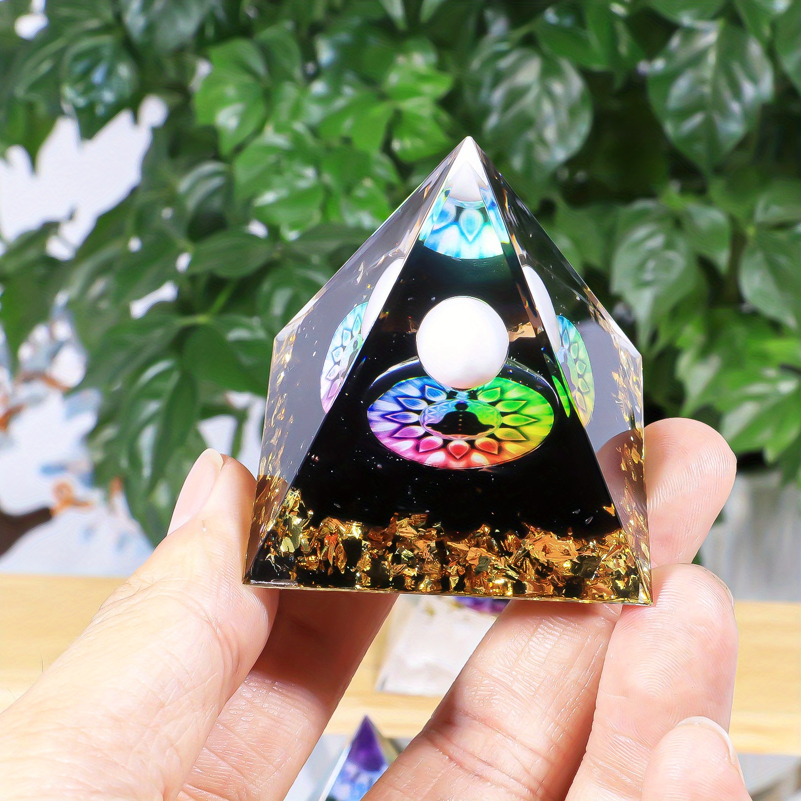 Natural Crystal Pyramid Quartz Healing Stone