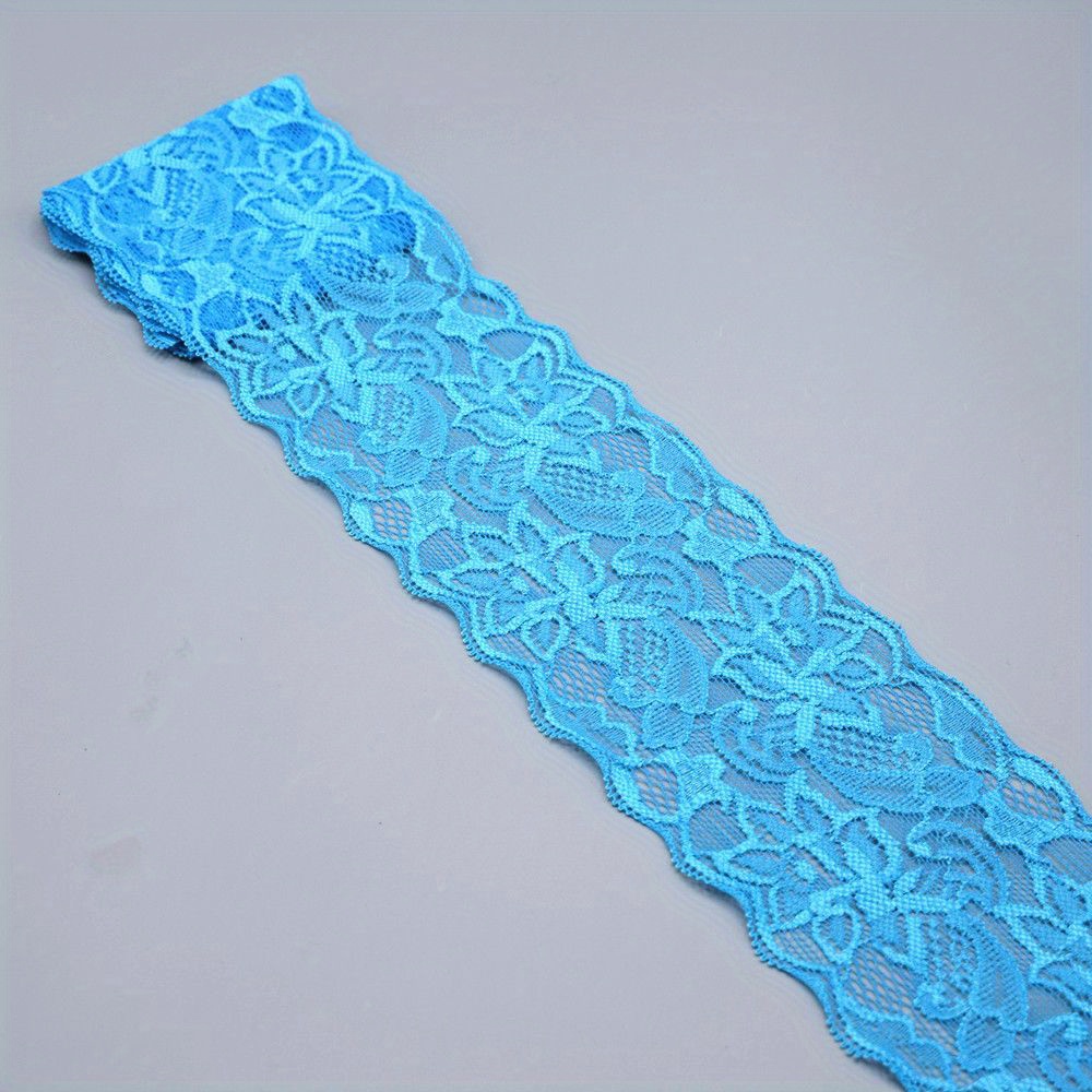 8cm Soft Elastic Spandex Lace Trim Fabric Ribbons Tape DIY Clothing  Underwear Accessories Wedding Decoration White
