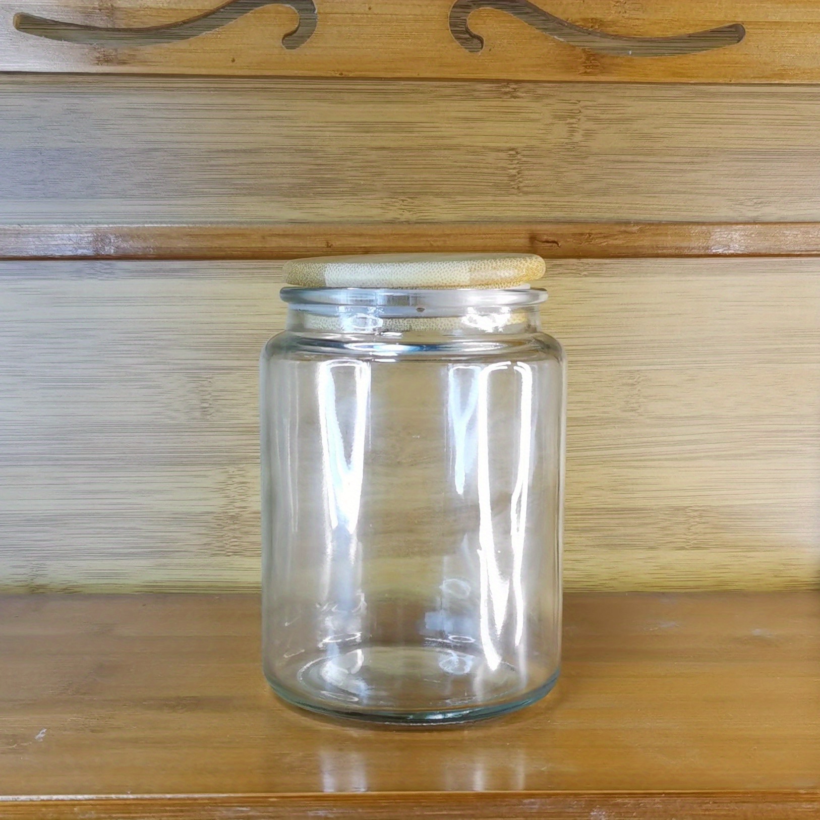 Corundum Square Glass Storage Jar Candy Jars With Lids - Temu