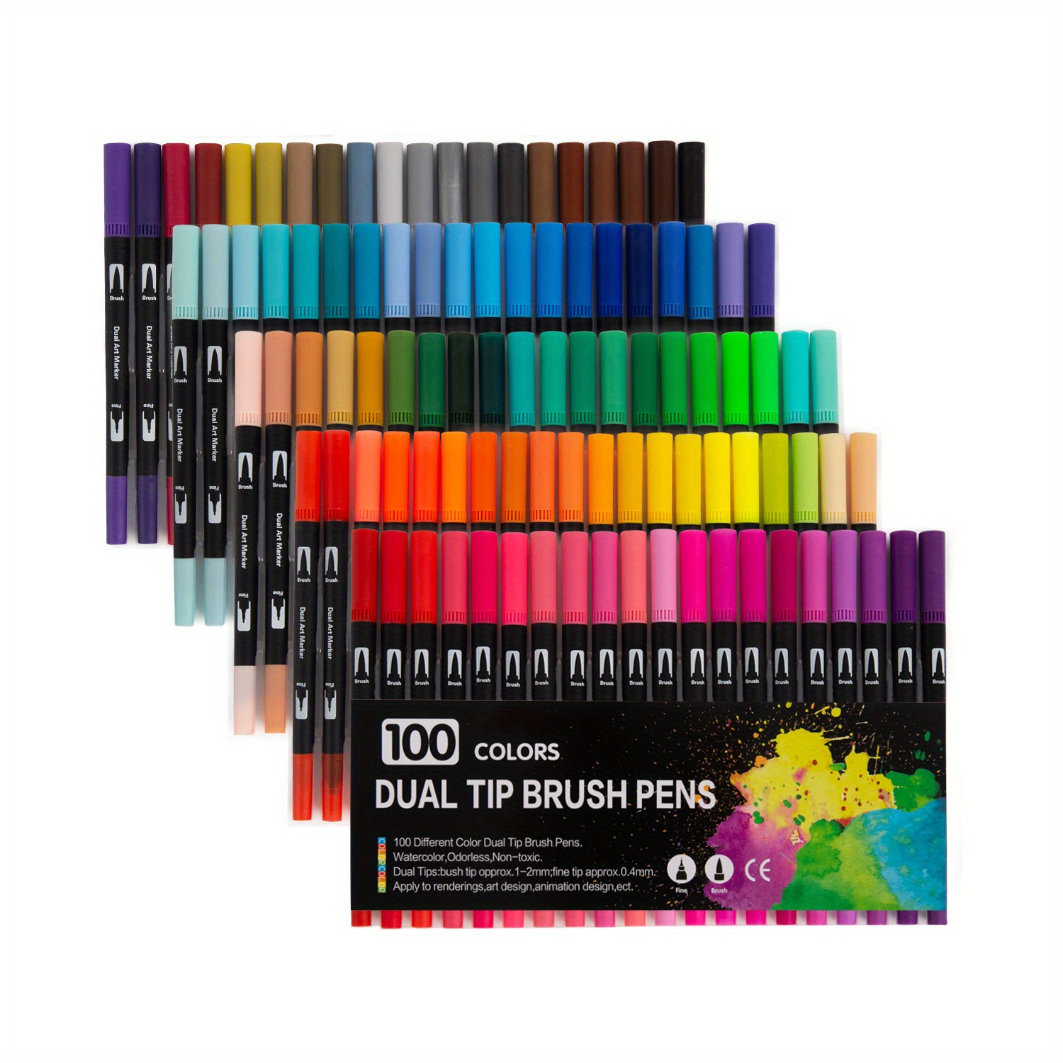 Brush Pens Markers For Adult Coloring Books,dual Tip Brush Pens For Kids  Drawing,color Markers Fine Tip Pens For Art,journaling,doodle  Halloween/thanksgiving Day/christmas Gift - Temu