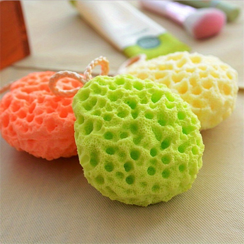 Bath Shower Wash Body Pot Sponge Scrubber Colorful Soft - Temu