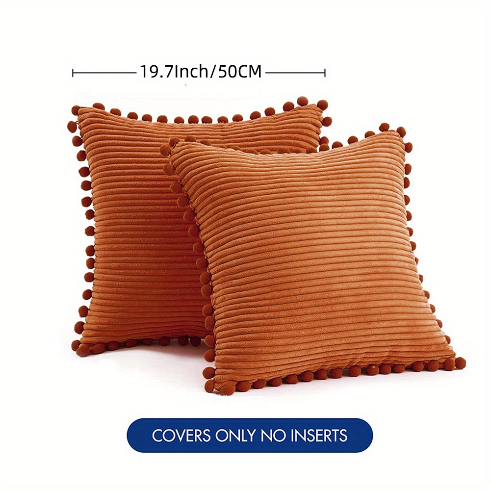 Throw Pillow With Corduroy Pillow Covers Pillow Inserts Soft - Temu