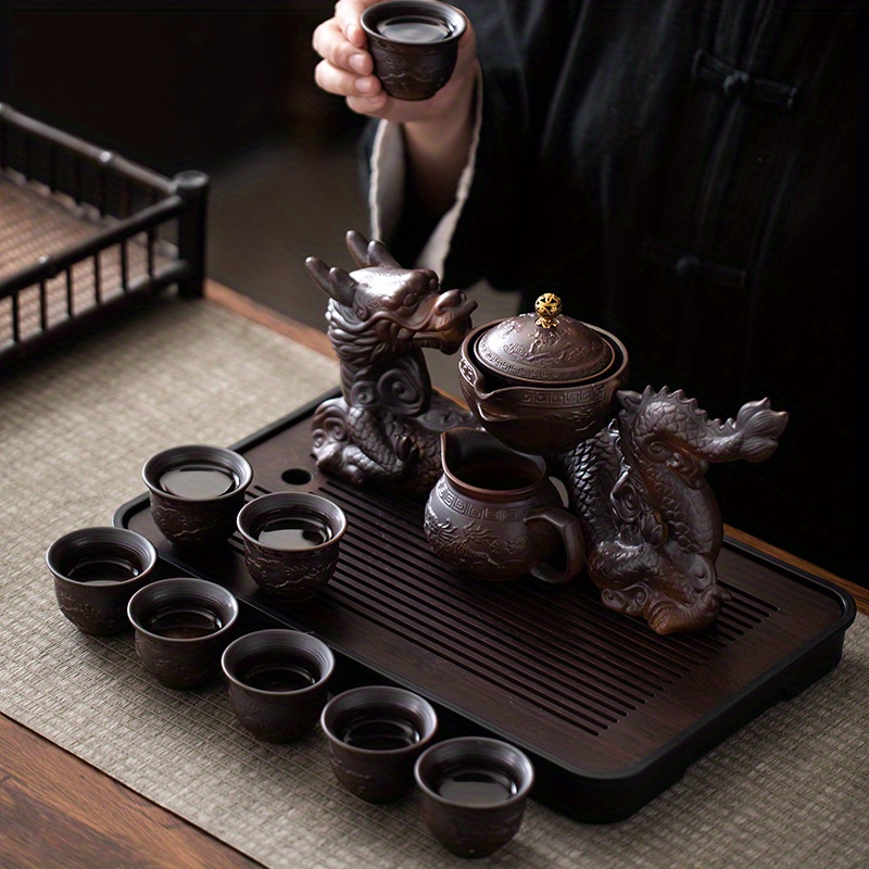 Lazy Tea Set, Household Drinking Tea, Tea Infuser, Ceramic Kung Fu