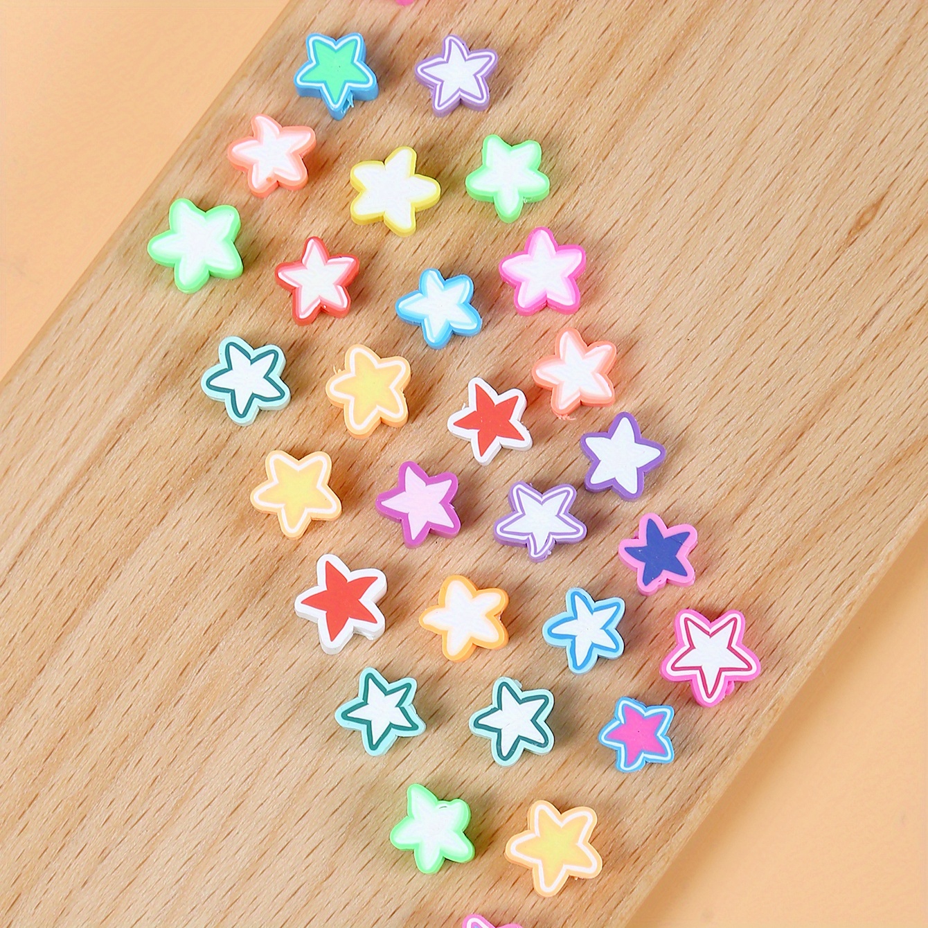 20/50/100pcs Cute Polymer Clay Beads Purple Flower Clay Spacer Beads For  Jewelry Making Diy Bracelet Handmade Crafts Accessories