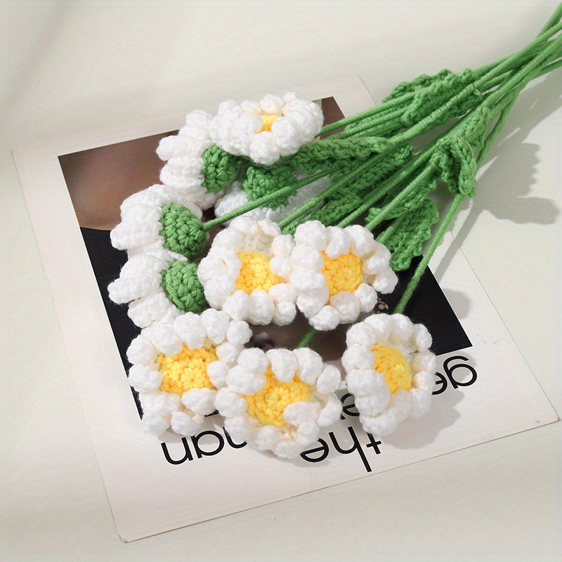 1set Handmade Braided Rose Bouquet Woolen Homemade Crochet - Temu