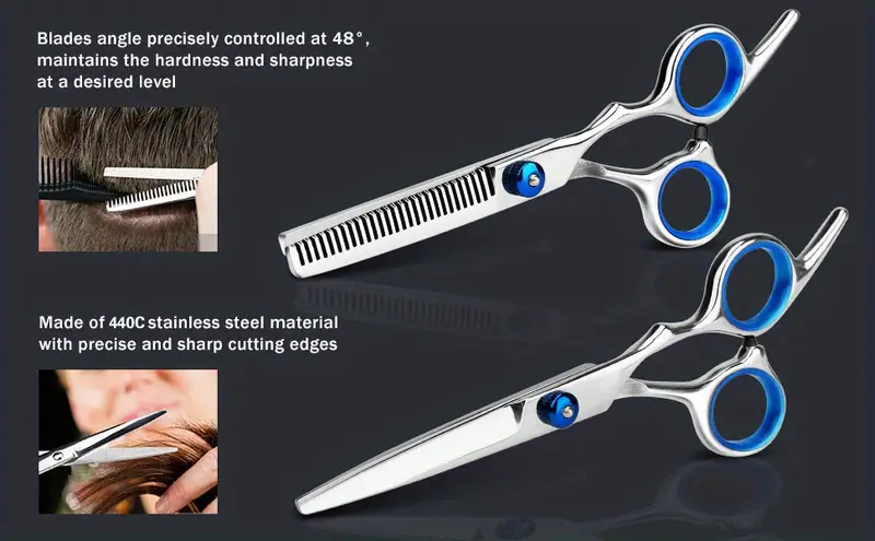 hair cutting scissors set 11pcs stainless steel hairdressing scissors kit professional haircut scissors kit with cutting scissors hair razor comb neck duster clips hair comb cape details 3