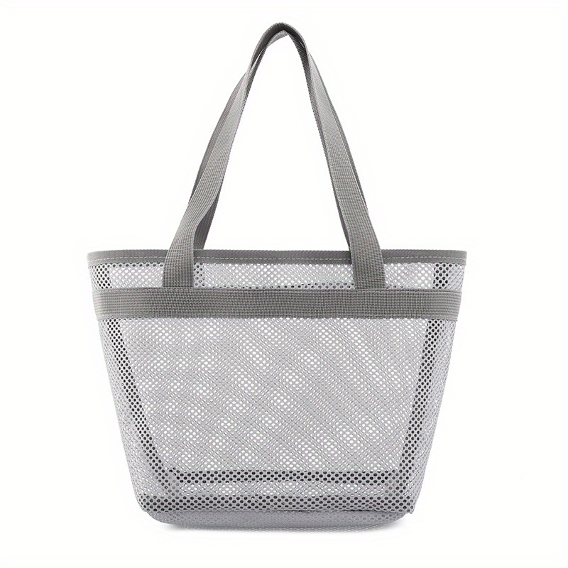 Mesh Clear Toiletry Bag Lightweight Portable Storage Beach Bag