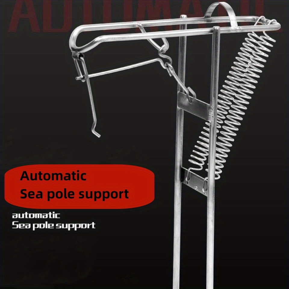 Automatic Fishing Rod Spring Holder Stainless Steel Ground - Temu