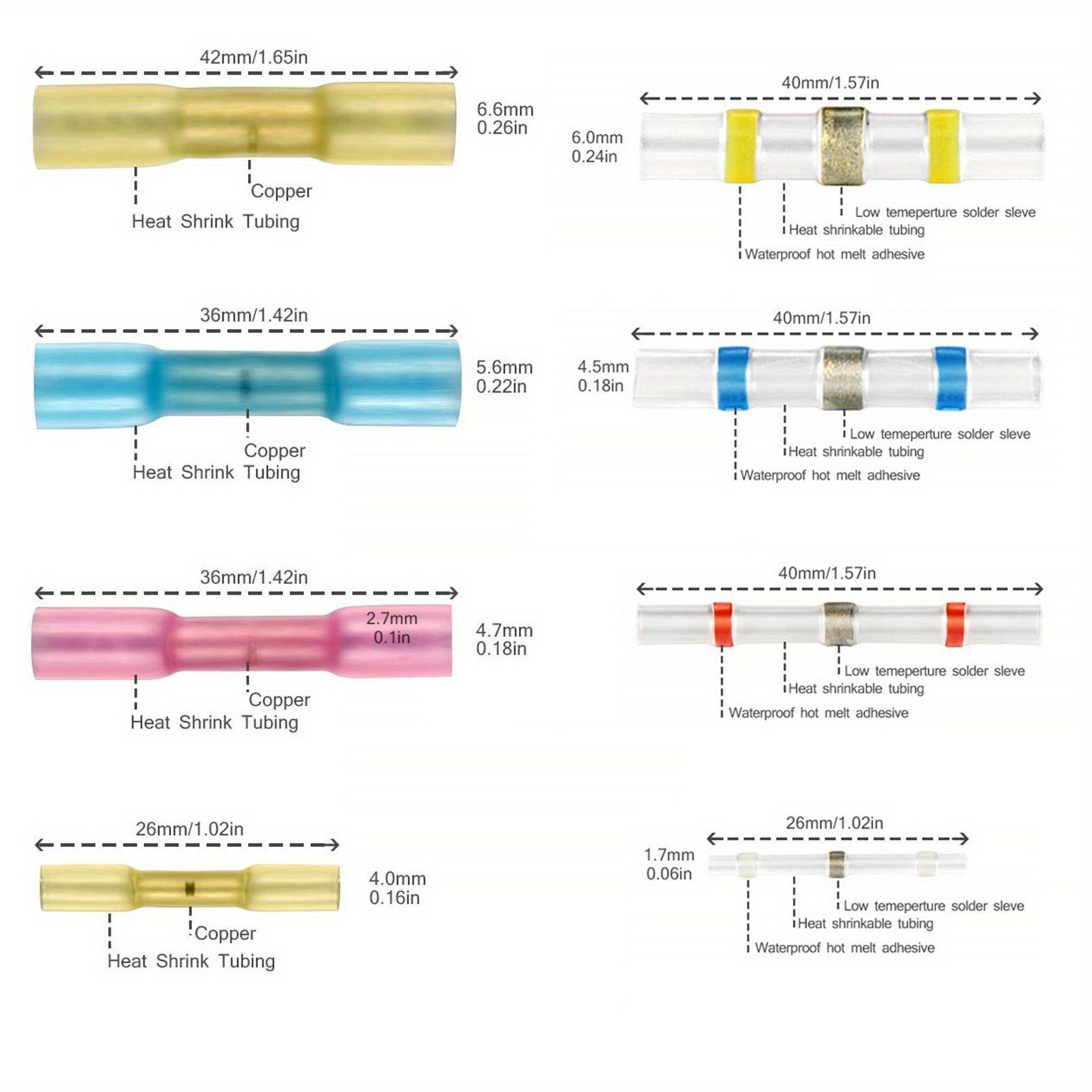 Heat Shrink Connectors Waterproof Solder Wire Connectors Temu