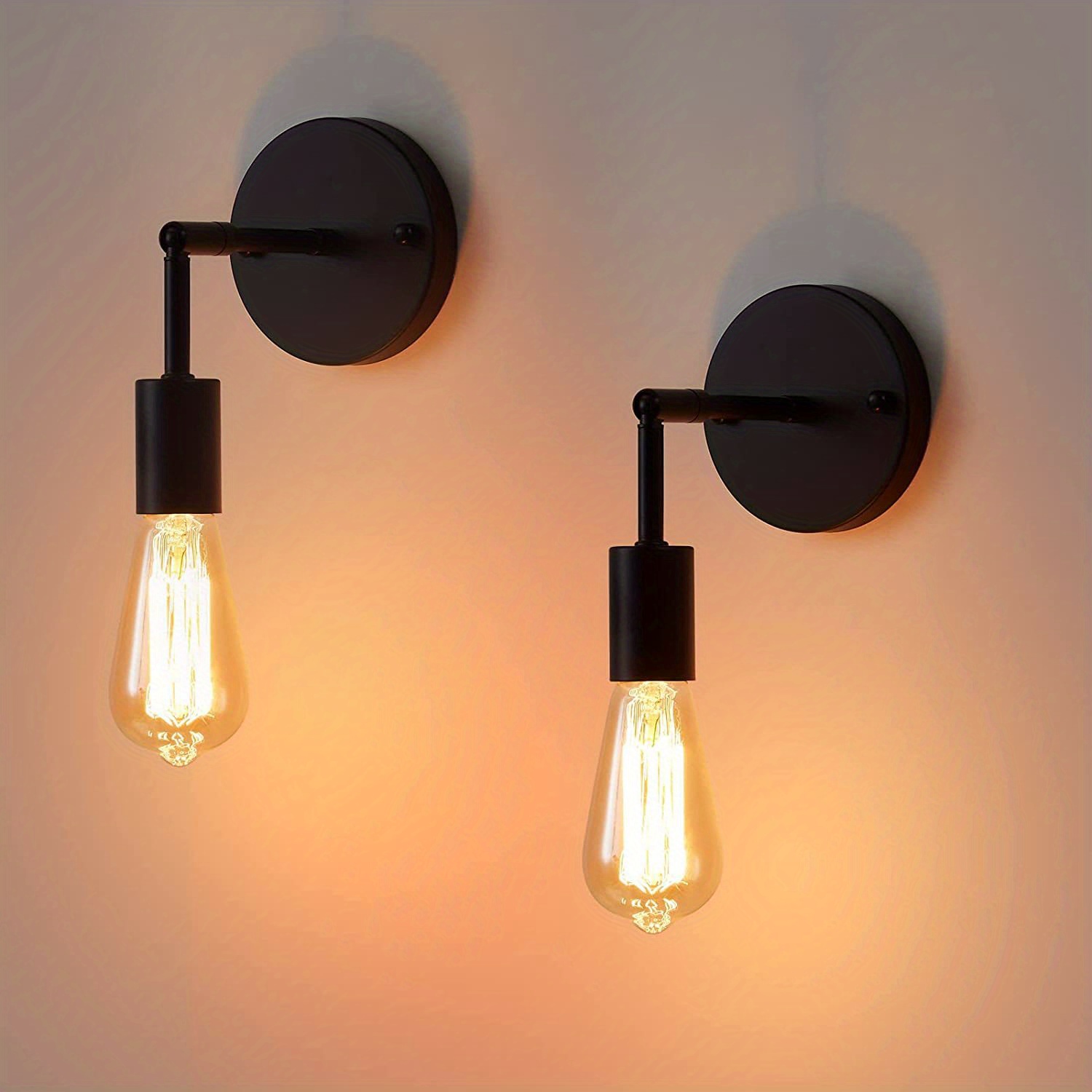 Wall Sconces Set Of 2 Industrial Wall Light Vintage Sconce Lamp Adjustable Lamp Rustic Metal Wire Cage Wall Lamp Shade Edison Style Antique Light Fixture (No Bulb) (Bronze Color Deck Box