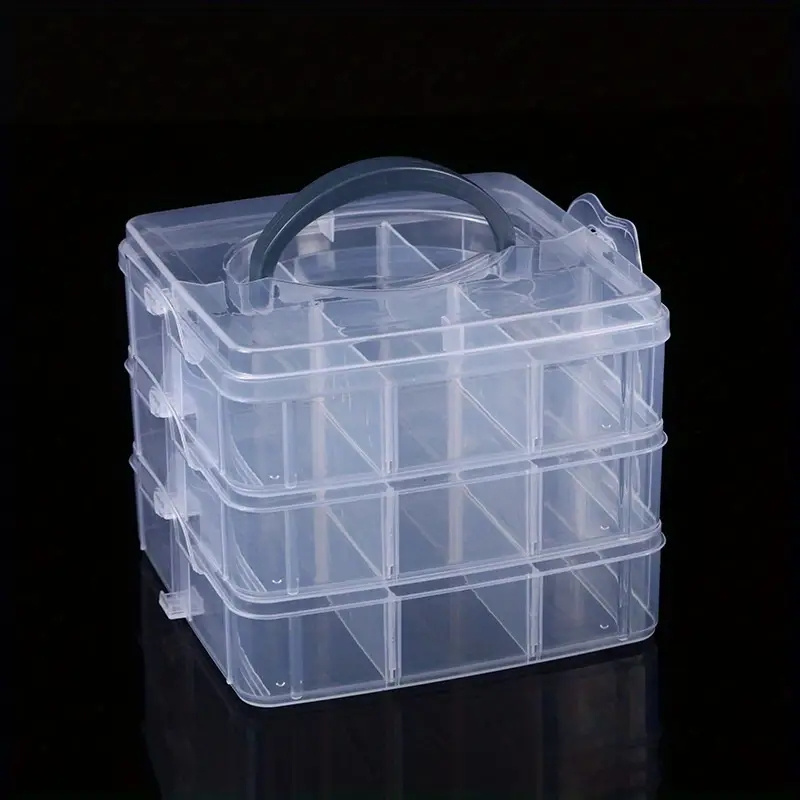 Jewelry Storage Box Transparent Multi layer Compartment - Temu