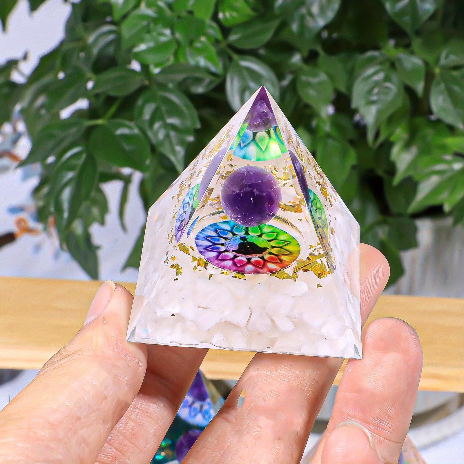 Natural Crystal Pyramid Quartz Healing Stone