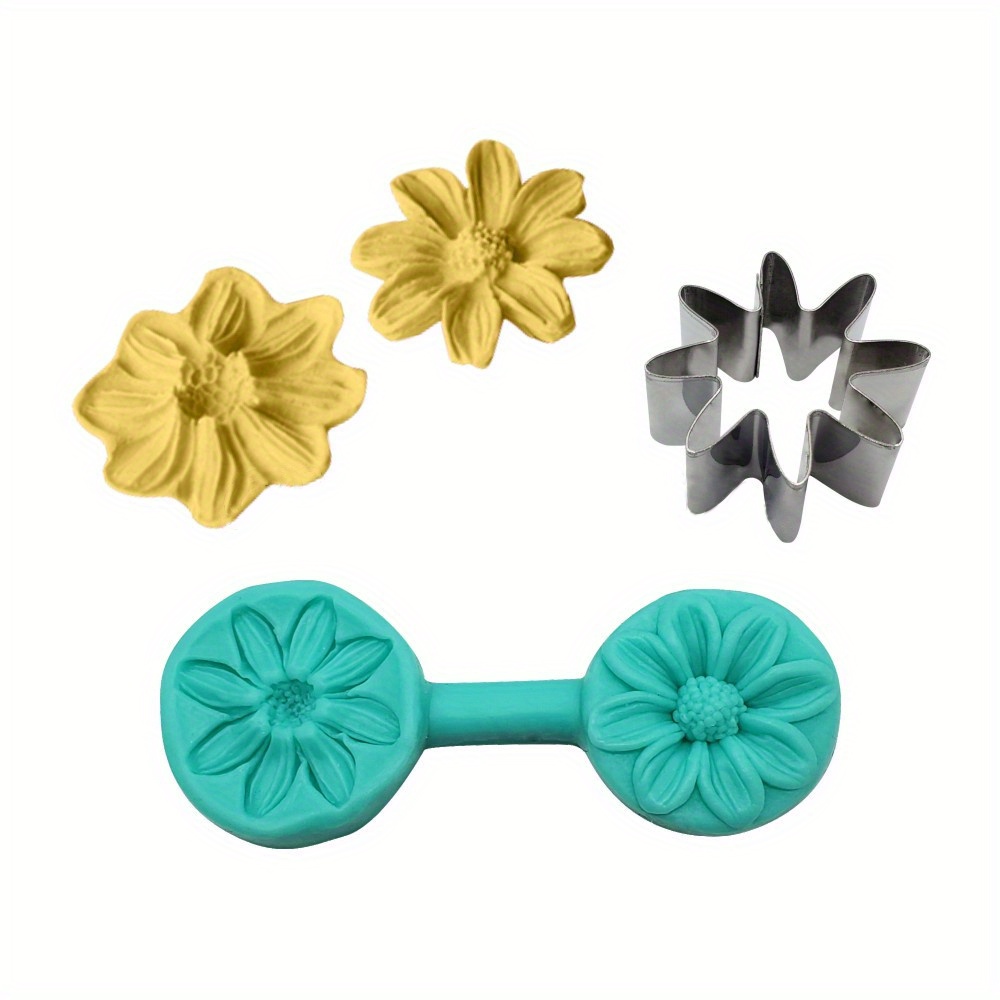 3d Flower Fondant Mold Cutter Set Perfect Diy Cake - Temu Philippines