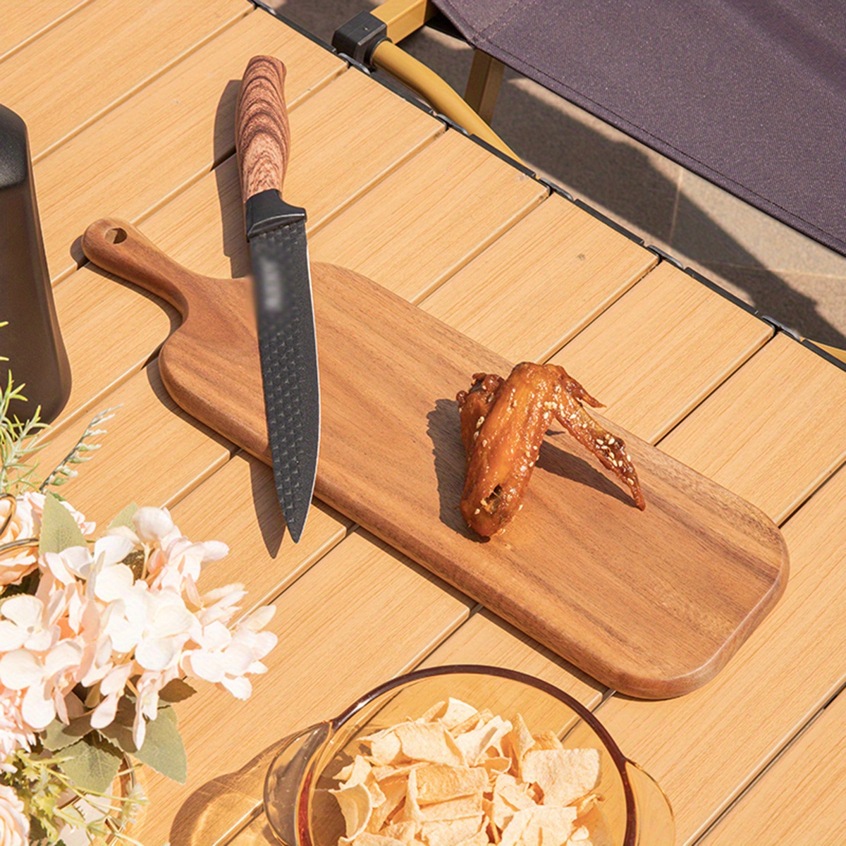  Tabla de cortar de madera de acacia para cocina, tabla
