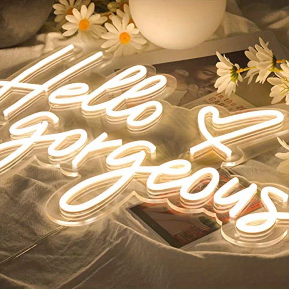 Hello Gorgeous Led Neon Signs Wedding Neon Signs - Temu