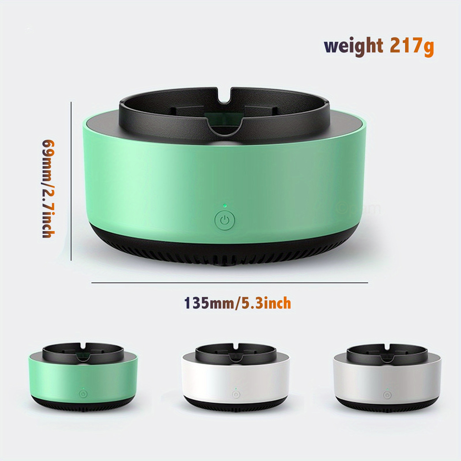 1pc smart cigarette ashtray   remove   smoke and tobacco odor instantly batteries not included   details 1