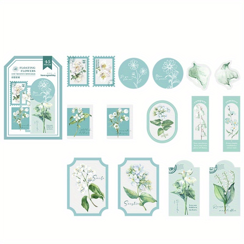 Vintage Plant and Flower Stickers