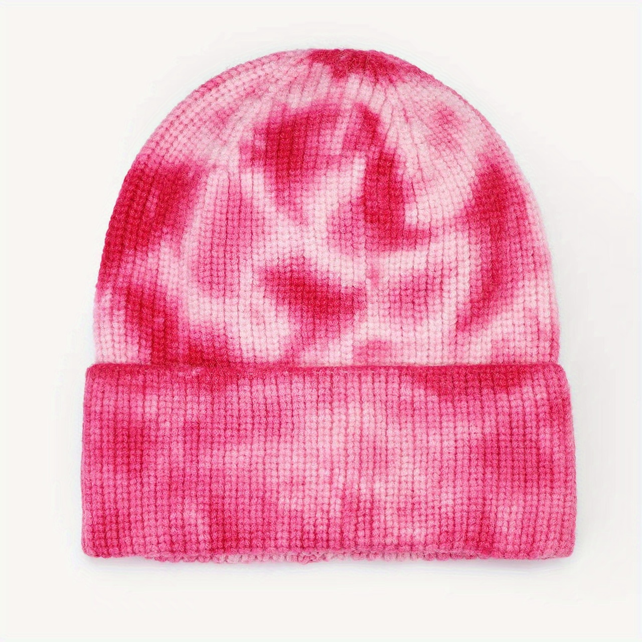 Mens Gradient Tie Dye Knitted Hat Beanie