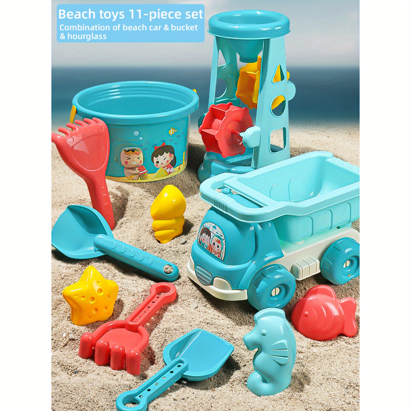 Toy Life Giocattoli Da Spiaggia Per I Più Piccoli - Giocattoli Di Sabbia  Per Bambini Include Secchio Da Spiaggia, Giocattolo Per Autocarro Con  Cassone Ribaltabile, Pala Di Sabbia, Rastrello, Giocattoli Del Castello