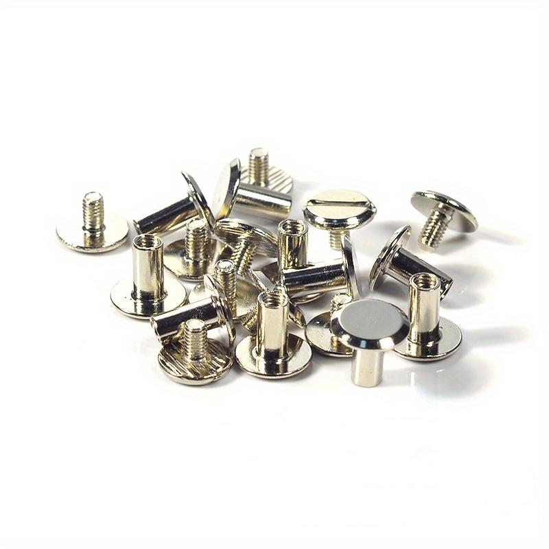 10pcs Of M3 Countersunk Carbon Steel Binding Screws Post Assortment For Binding , Photo Album (4mm, 7mm)