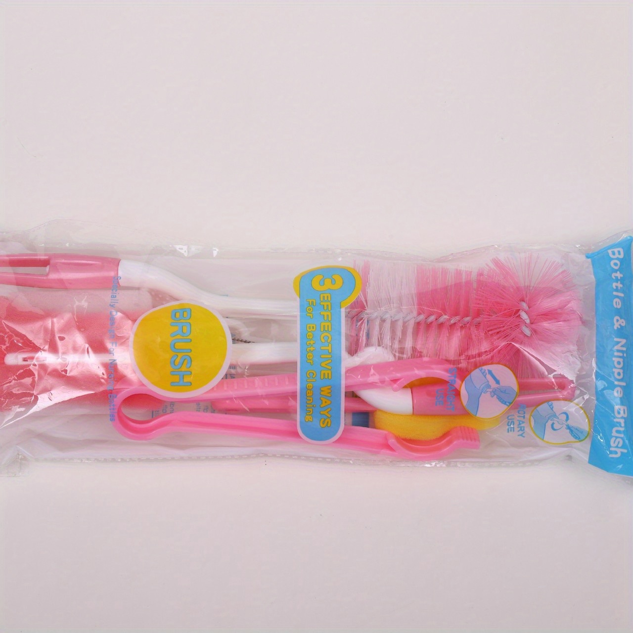 7 Piece Sponge Brush Set for Bottles Glasses Cups & Pacifiers