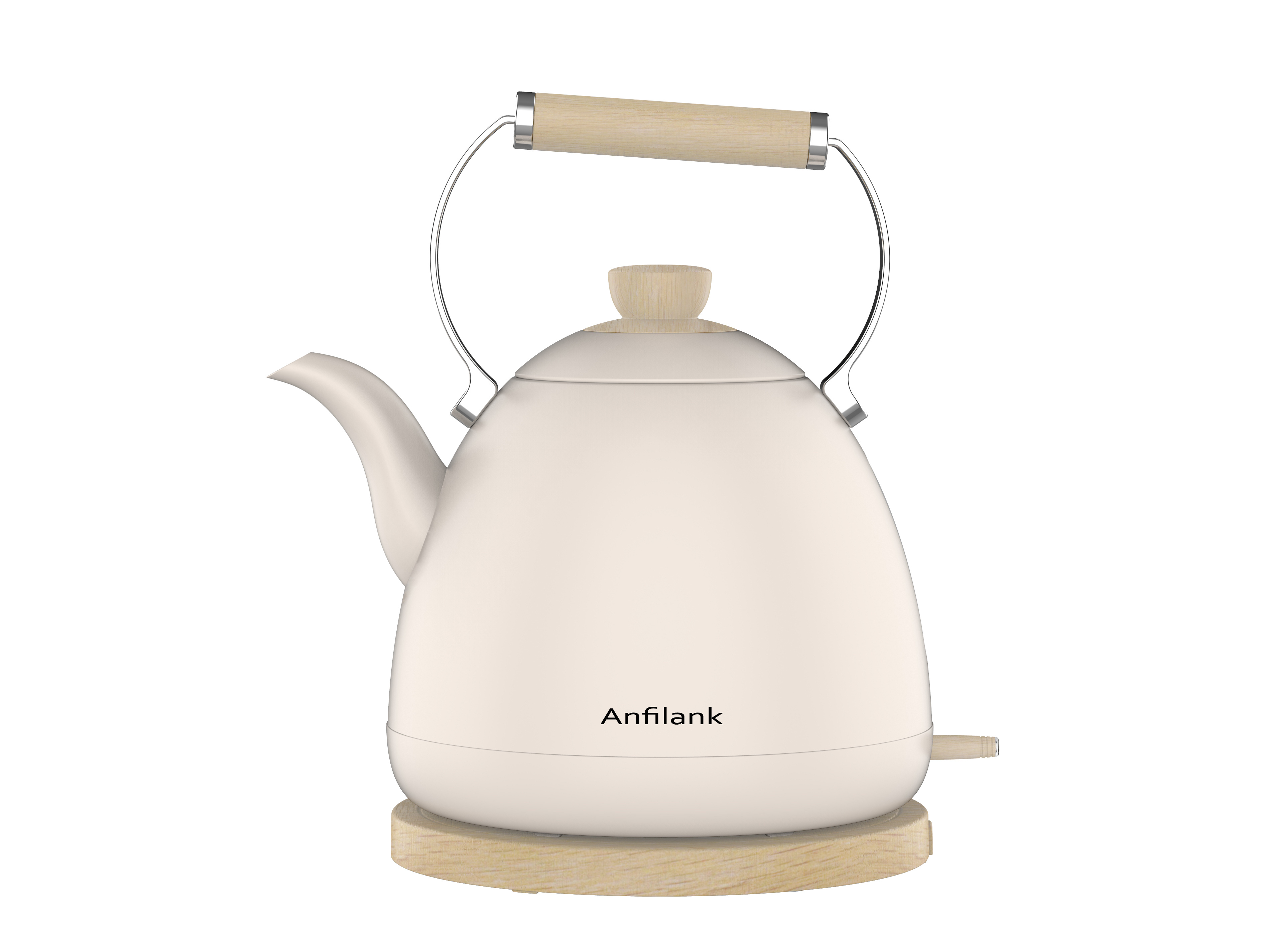 Retro Style 1.7L Electric Kettle | Blue & Stainless Steel