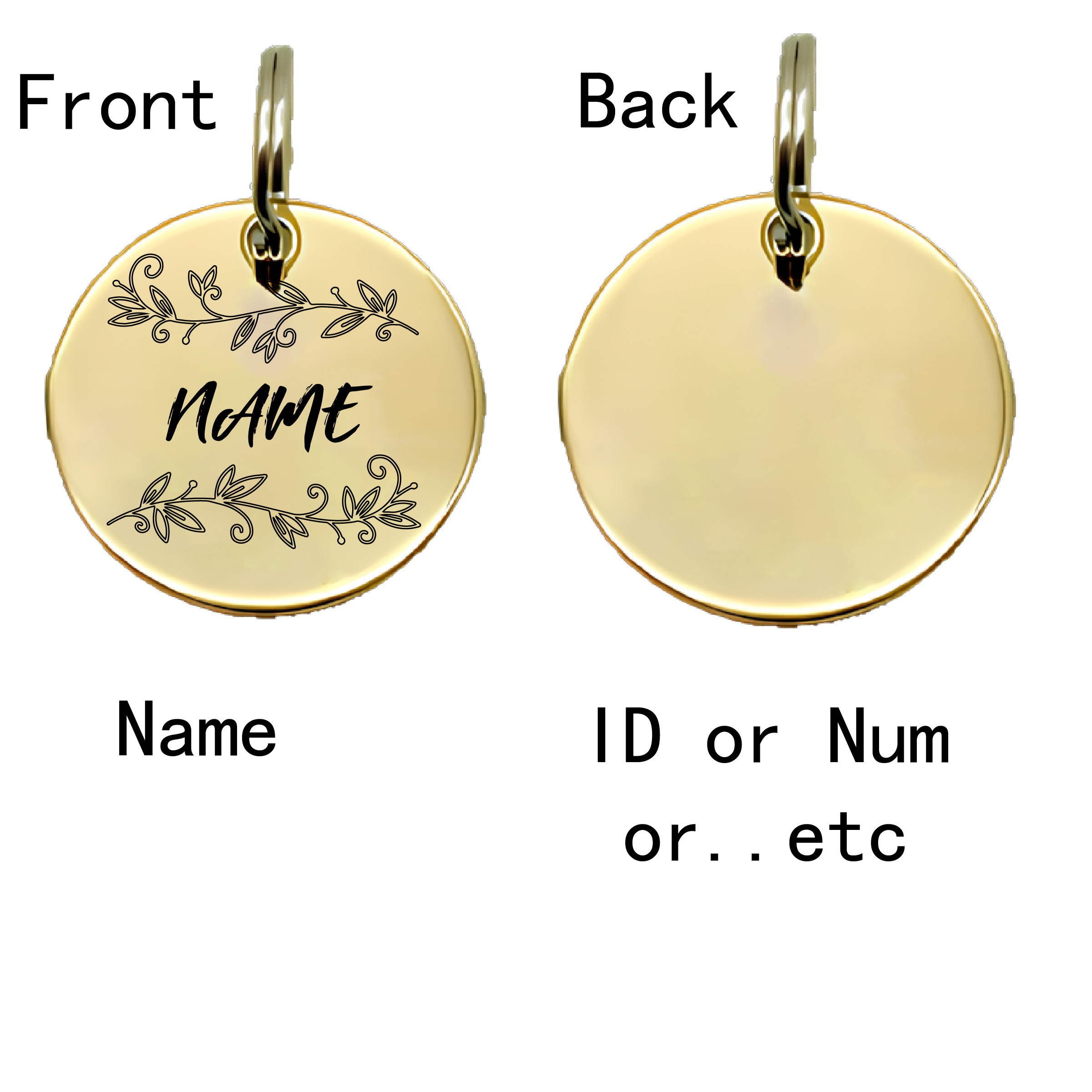 Custom Engraved Pet Id Tags Personalized Anti lost Name Tags - Temu