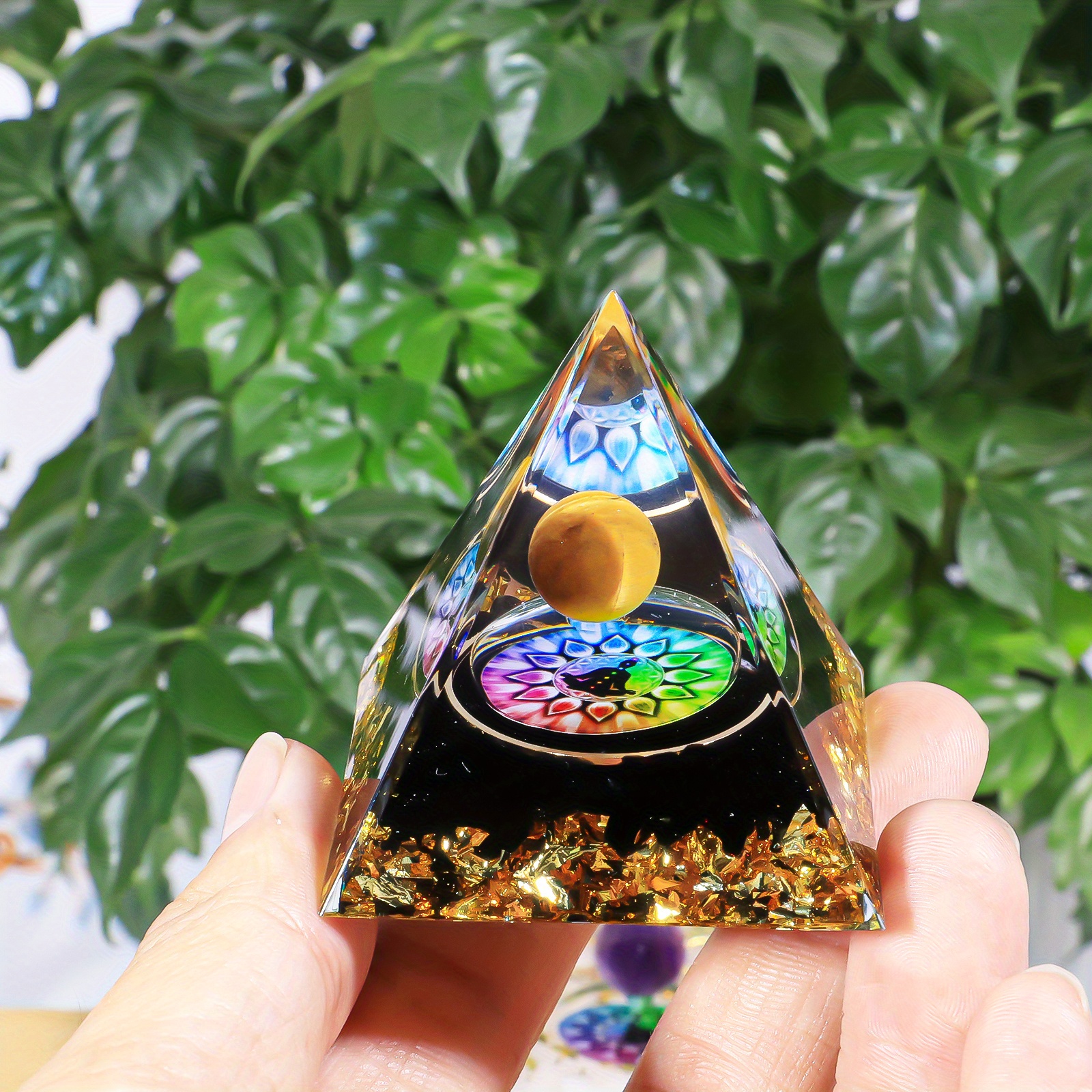 Natural Crystal Pyramid Quartz Healing Stone