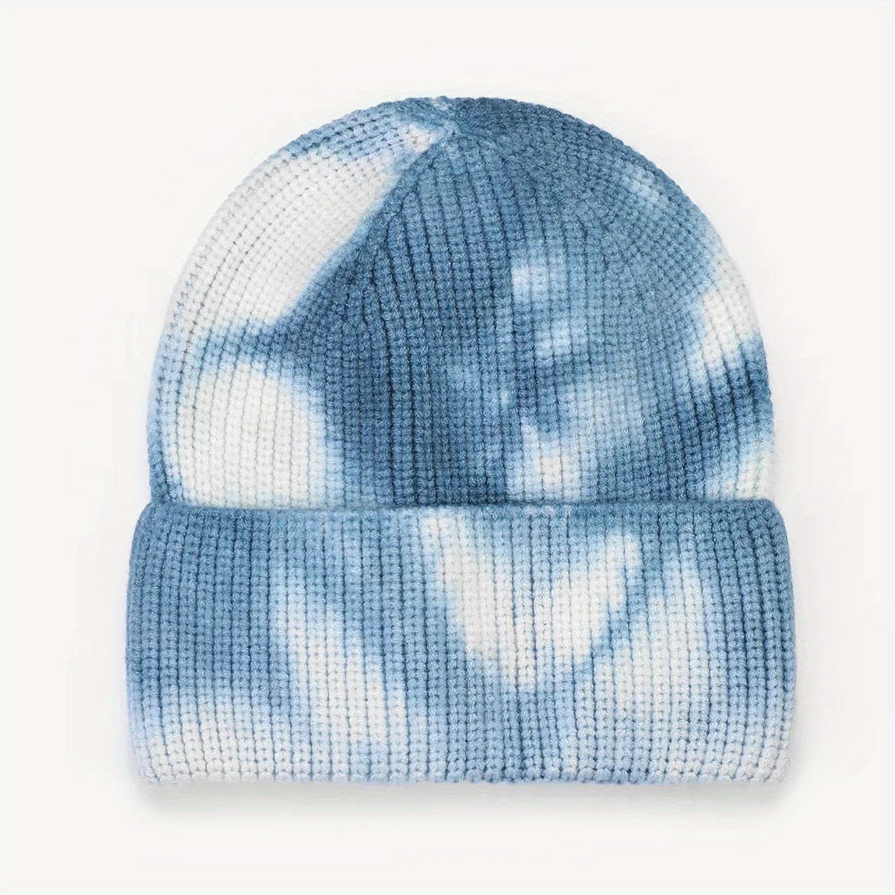 Mens Gradient Tie Dye Knitted Hat Beanie