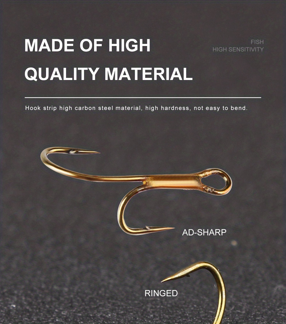 High Carbon Steel Fishing Hooks Perfect Pike Trout Perch - Temu